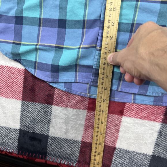 Chubbies Shirt Mens M Blue Flannel Plaid Button Down Long Sleeve - Picture 5 of 10